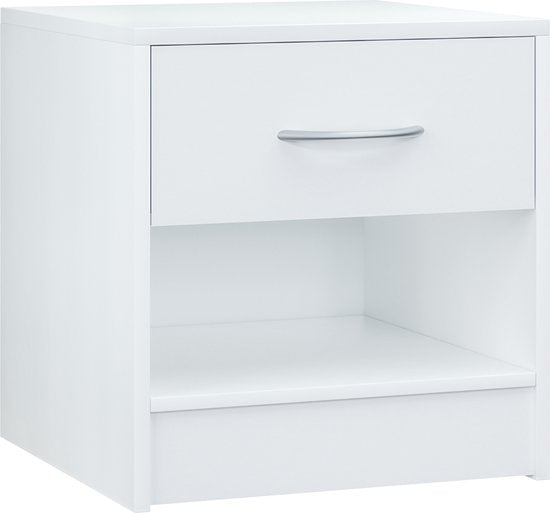 Casaria Nachtkastje Set van 2 - Hout Lade 41x39x28cm - Wit