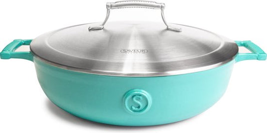 Saveur Voyage Hapjespan – Ø30 cm – Gietijzer – PFAS-vrij – Inductie – Saveur Blauw