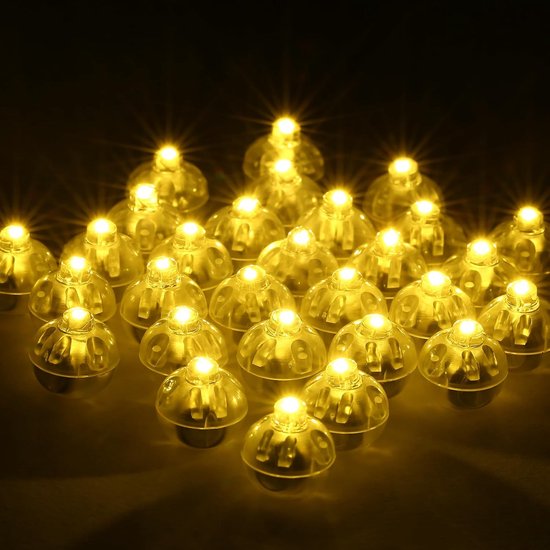 Partizzle 50x Mini LED Lampjes – Ballon & Feestverlichting – Warm Wit – Party Decoratie