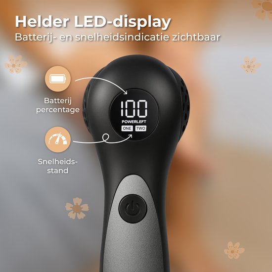 Nuvance Elektrische Eeltverwijderaar - Incl. 3 Schijven - Eeltverwijderaars - 12 Delige Pedicureset - Voetvijl - Usb Oplaadbaar