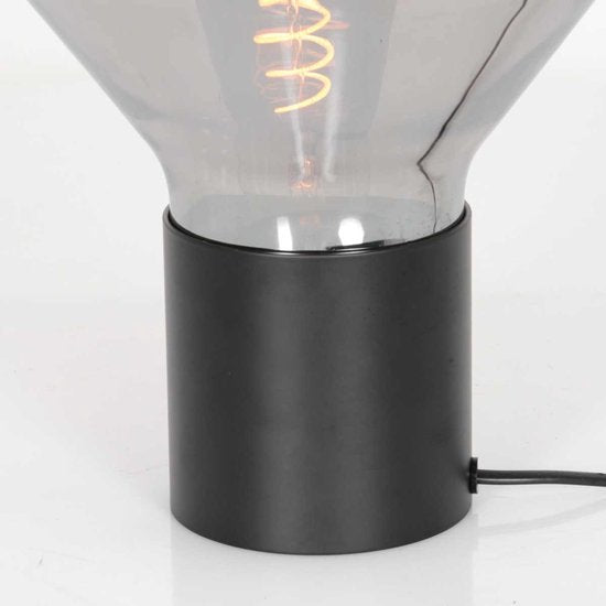 Tafellamp Ambiance 3401ZW Zwart, 25 cm hoog, 26 cm diameter, van elektronica, glas en metaal, Steinhauer, Eigentijds design voor binnengebruik