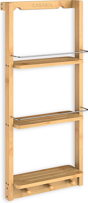 Casaria Bamboe Doucherek - Badkamerkast - Stellingkast- 70x28,5x10cm
