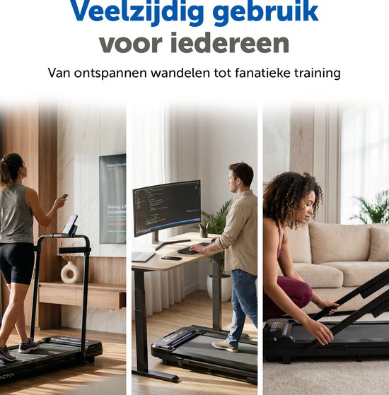 ACTYV Loopband Inklapbaar 1-12km/u - Inclusief Smeerolie, Beschermmat - Hardloopband - Treadmill - Wandelband - Walking pad - Voor Thuis - Elektrisch - Opvouwbaar V3