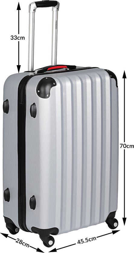 Monzana Hard case koffer Baseline XL Zilver