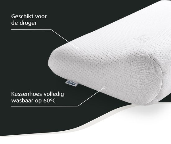 TEMPUR® Millennium™ Hoofdkussen – Traagschuim kussen - 64x32x11/6 cm – Zijslaper en rugslaper