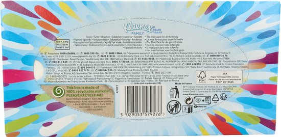 Kleenex Tissues Familie 128 stuks