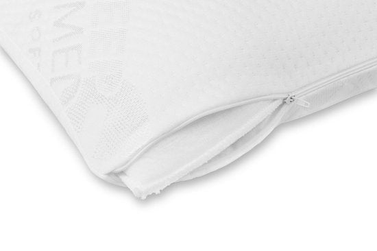 2 x SleepMed - Memory Foam Kussen - 100% Traagschuim - Wit - Hypoallergenen Hoes - 55 x 43 x 12 cm