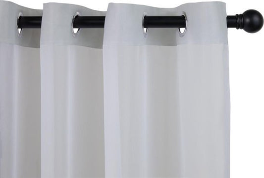 Lifa Living - Vitrages - Licht grijs - Privacy - Licht Toelatend - Set van 2 - Met 8 ophangringen - 150 x 250 cm