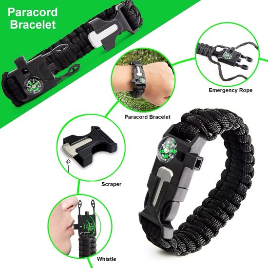 Garpex® Noodpakket - Survival Kit - Compleet Overlevingspakket - Survivalset - Camping Kit - Outdoor Kit - EHBO kit