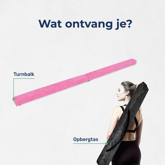 ProSkill Turnbalk - 210cm - Evenwichtsbalk - Voor thuis - Opvouwbaar - Turnen
