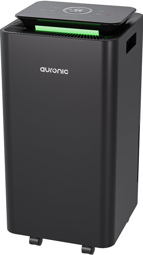 Auronic Luchtontvochtiger en Luchtreiniger - Pro Series - 12L per dag - Was-droog functie - Slaapkamer, Badkamer en Woonkamer - Vochtvreter voor in Huis - Zwart