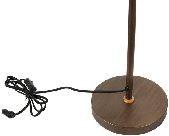 Bronzen industriële tafellamp Nove 1321BR van Mexlite, 67 cm hoog, met E27 fitting en draaibaar-kantelbaar ontwerp, ideaal voor binnengebruik
