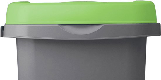 CASARIA Vuilnisbak - 25l Afvalscheiding 39x24x51cm - Grijs Groen