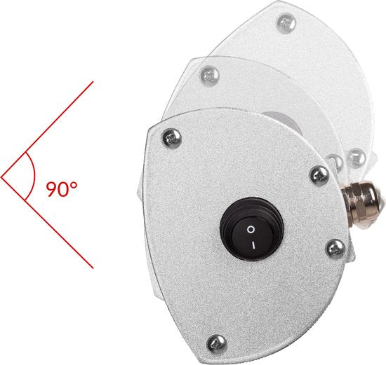 Monzana Infraroodstraler 2000W - 3 Standen/Afstandsbediening – Zilver