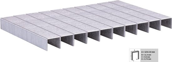 VONROC Nieten – 1000 stuks – 12 & 14MM – Universeel - Voor VONROC ET502AC
