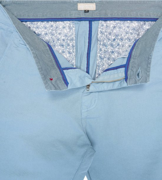 Mario Russo Chino Short - Korte broek heren - Shorts heren - Katoen - Lichtblauw - L