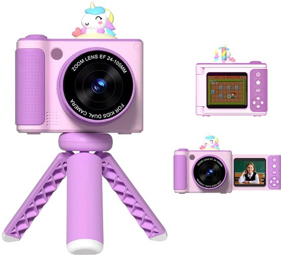 K&L Digitale Kindercamera Kids 32GB - Kinder vlog camera - Kindercamera's Digitaal - Fototoestel Kinderen - Kinderfototoestel