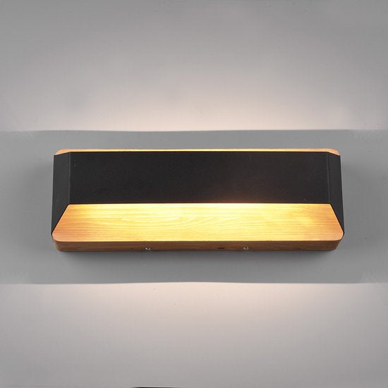 TRIO ARINO - Wandlamp - Zwart mat - incl. 1x SMD 13,5 W - Verlichting omhoog en omlaag - Dimbaar met schakelaar - Wandmontage - Lichtbron niet vervangbaar