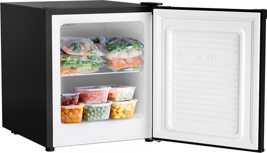 KitchenBrothers Mini Vriezer - 33L - Kleine Diepvrieskast - Diepvriezer - Vrijstaand - Compact - Zwart