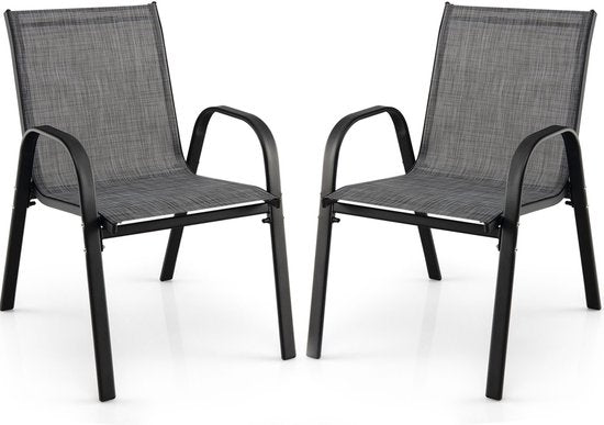 Coast Tuinstoelen set van 2 - Max. 120 kg - Grijs