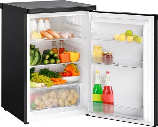 KitchenBrothers Koelkast – 127 Liter – 55 x 58 x 85 cm – Zwart