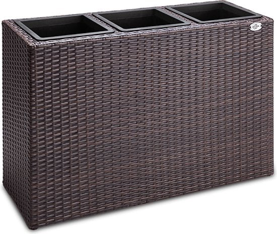 Casaria Staande Plantenbak – met Waterafvoer 83x30,5x60cm – Bruin