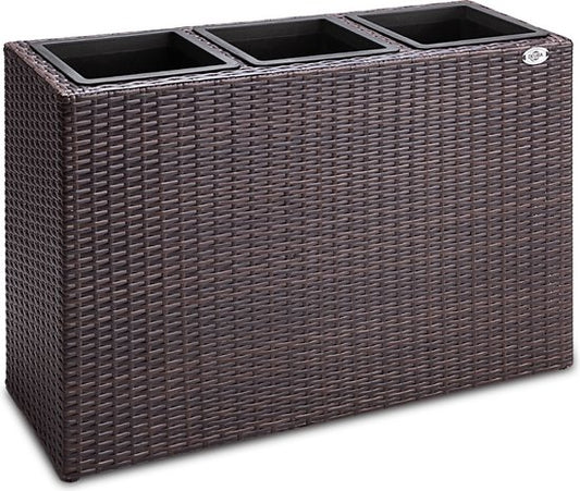 Casaria Staande Plantenbak – met Waterafvoer 83x30,5x60cm – Bruin