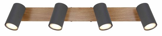 Globo spots Robby - naturel - metaal - 57911-4G