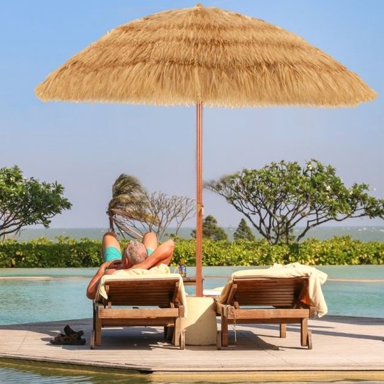 Coast Strandparasol Parasol - 200 cm - Wit Beige