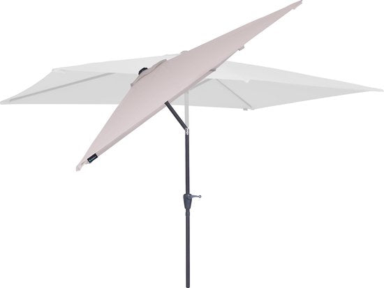 VONROC Stokparasol – Kantelbaar & UV-werend – 200 x 300 x 245 cm – Incl. Hoes – Beige