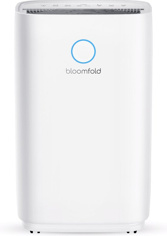 Bloomfold Luchtontvochtiger - 25L per Dag - Incl. Was-droog Functie - Geschikt voor Woonkamer, Slaapkamer, Kelder & Badkamer - Dehumidifier - Wit