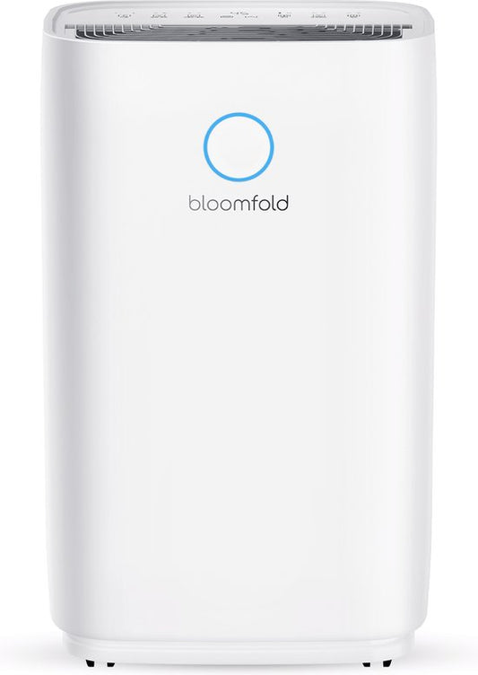 Bloomfold Luchtontvochtiger - 25L per Dag - Incl. Was-droog Functie - Geschikt voor Woonkamer, Slaapkamer, Kelder & Badkamer - Dehumidifier - Wit