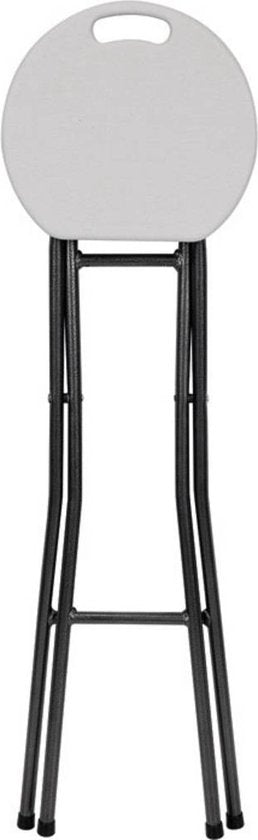 Perel Barkruk, handgreep, hoog, inklapbaar, weerbestendig, maximaal 150 kg, wit
