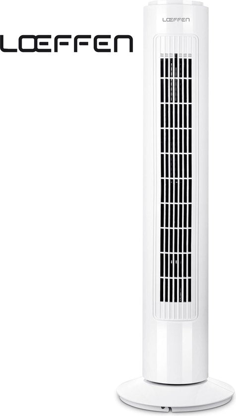LOEFFEN 1015471 Torenventilator - Luxe Ventilator met Swingfunctie - Wit