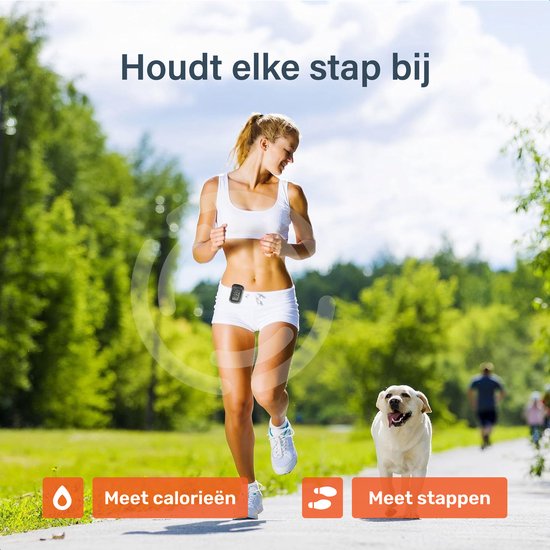 Proskill Stappenteller met Clip - Eenvoudige activity tracker - Broekzak -Geschikt voor dames, heren & kinderen - Wandelen & fitness