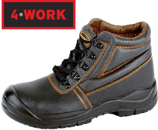 4WORK 4W12 Zwart Hoge Werkschoenen S3
