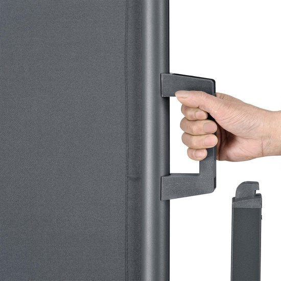Juskys – Zijluifel Dubai – 300 x 180 cm – Voorzien Van Automatische Rol-Functie En Individueel Aanpasbare Lengte – Voor Balkon En Terras – Antraciet Gepoedercoat Staal En Polyester