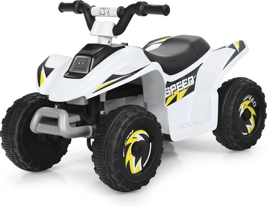 Coast Mini Quad voor Peuters – 6V Batterij Aangedreven – 73 x 40 x 44,5 cm – Wit