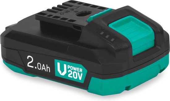 VONROC Accu 20V – 2.0Ah - Met b-directionele USB-C poort – accu en powerbank in één – compatibel met Power Delivery (PD) – Beveiligd met Electronic Cell Protection