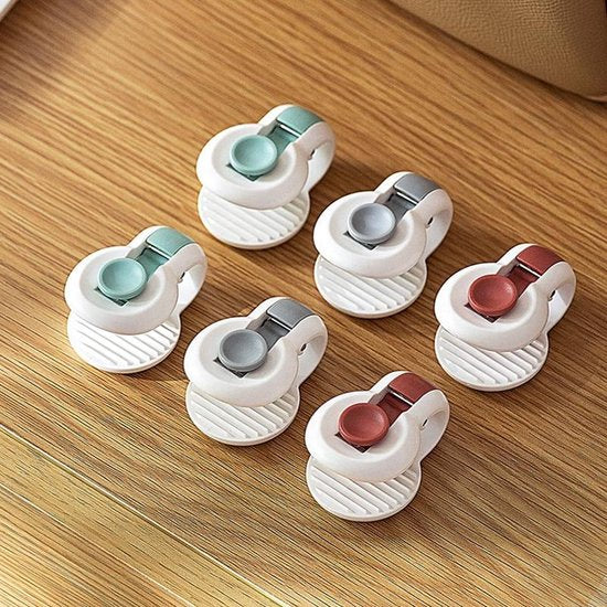 Stevige Dekbed clips - Dekbedclips - Dekbed Knijpers - Clip Dekbedovertrek - 6 stuks - Wit / Groen