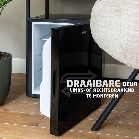 BREND BR-2240 Thermo-elektrische Mini Koelkast - 44 Liter - Fluisterstil 35 dB - LED - Energiezuinig - Voor Slaapkamer, Kantoor of Camping