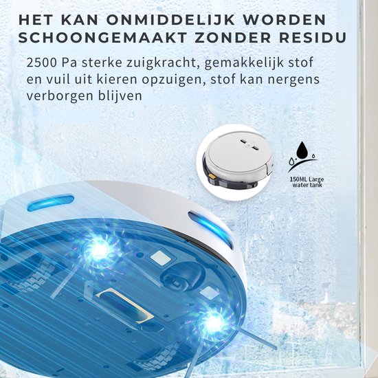 Livista Robotstofzuiger met Dweilfunctie - Slimme navigatie - Automatisch oplaadstation - Dweilrobot - Robotstofzuiger huisdieren - Inclusief app & afstandsbediening