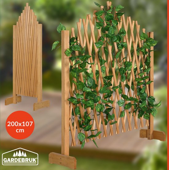Gardebruk Klimop Hek – Uitvouwbaar tot 200cm - 180x107cm Bruin