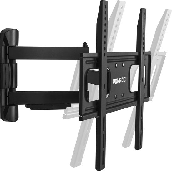 VONROC TV beugel – Draai- en kantelbaar voor 32 t/m 75 Inch – Universeel tot 50 kg. – Incl. montagemateriaal