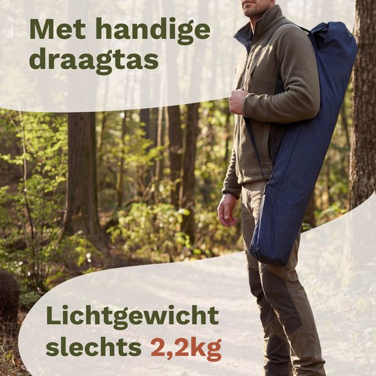 TRVLMORE Campingstoelen - Opvouwbaar - 2-Pack - 120KG Draagvermogen - Incl. Draagtas - Klapstoel - Visstoel - Kampeerstoel - Vouwstoel - Blauw