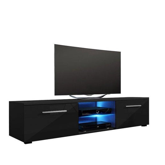 TV meubel kast Tenus -TV dressoir - met led verlichting - zwart
