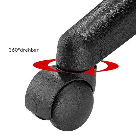 Casaria Verstelbare Draaikruk - 46/60cm Zithoogte – 1 Stuks Oranje
