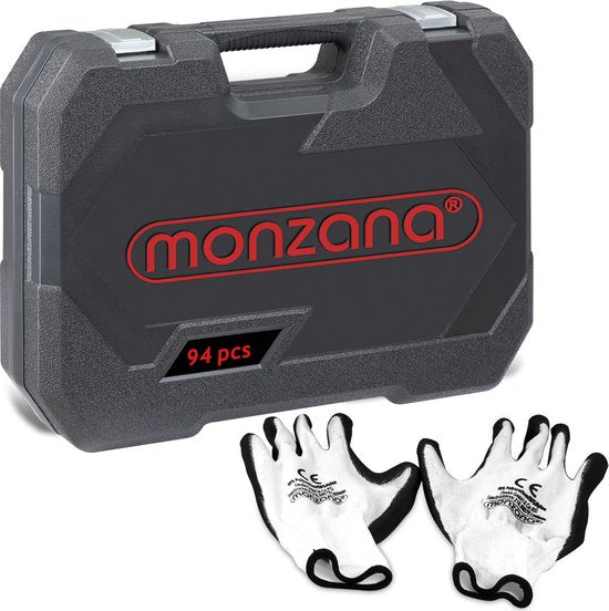 Monzana Gereedschapset - 94 Onderdelen 1/4 1/2 Bits Doppen CV-Staal