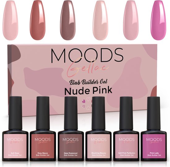 Moods Gellac BIAB - Builder in een Fles – BIAB Nagel Builder Gel - Nude Pink - HEMA & TPO Vrij