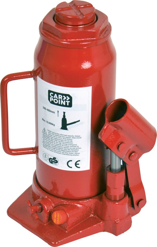 Carpoint Hydraulische Potkrik 10 Ton | Krik 10.000KG voor Auto, Caravan, Aanhangwagen